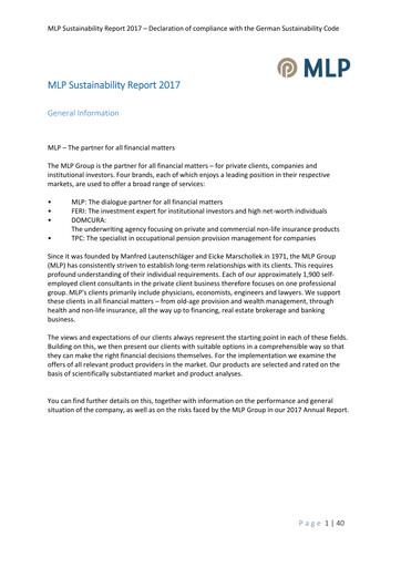 Thumbnail MLP SE Sustainability Report 2017