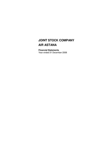 Thumbnail Air Astana Financial Statement 2008