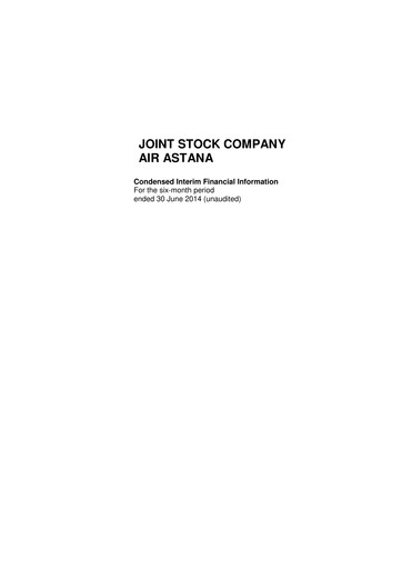 Thumbnail Air Astana Financial Statement 2014-h1