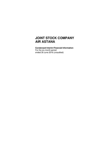 Thumbnail Air Astana Financial Statement 2016-h1