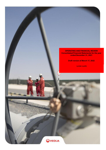 Thumbnail Veolia Financial Report 2021
