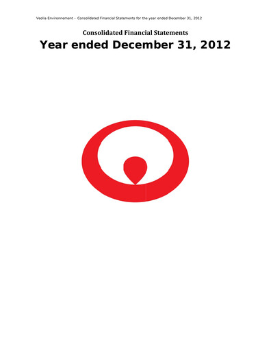 Vorschaubild Veolia Finanzmitteilung 2012