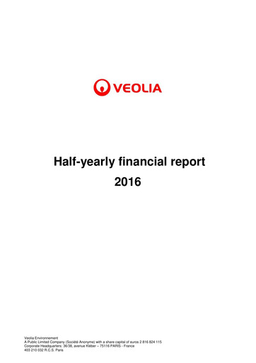 Miniature Veolia Rapport semestriel 2016