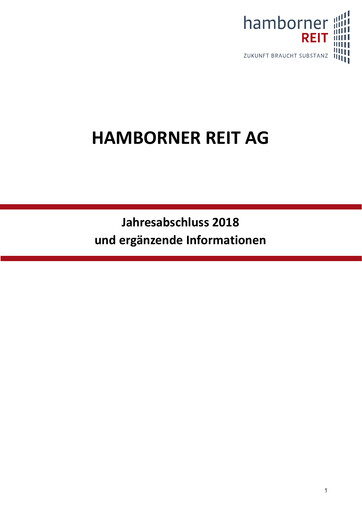 Thumbnail Hamborner REIT Financial Statement 2018