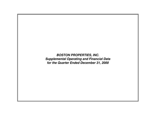 Thumbnail BXP, Inc.
 Quarterly Report 2000-q4
