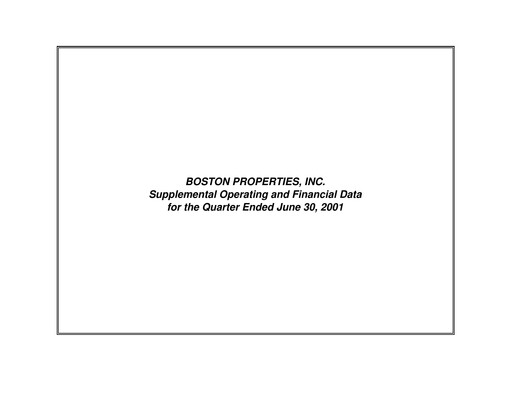 Thumbnail BXP, Inc.
 Quarterly Report 2001-q2