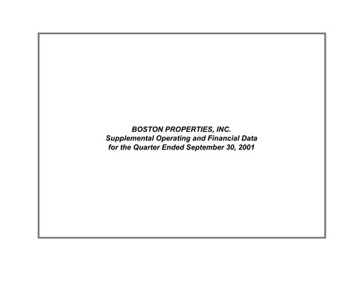 Thumbnail BXP, Inc.
 Quarterly Report 2001-q3