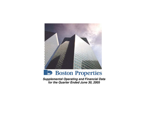 Thumbnail BXP, Inc.
 Quarterly Report 2005-q2