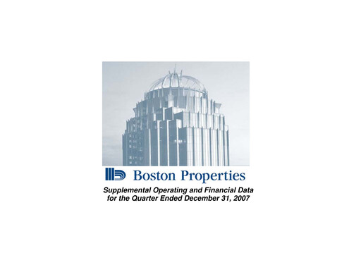 Thumbnail BXP, Inc.
 Quarterly Report 2007-q4