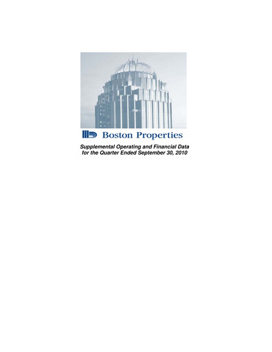 Thumbnail BXP, Inc.
 Quarterly Report 2010-q3