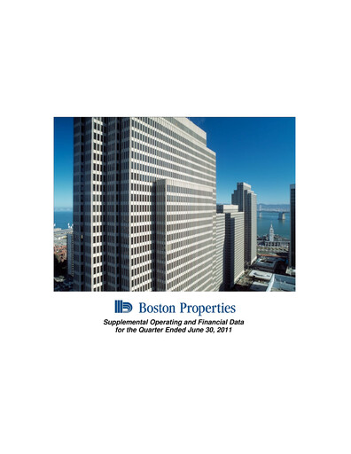 Thumbnail BXP, Inc.
 Quarterly Report 2011-q2