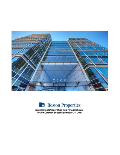 Thumbnail BXP, Inc.
 Quarterly Report 2011-q4