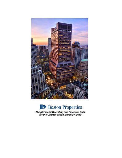 Thumbnail BXP, Inc.
 Quarterly Report 2012-q1