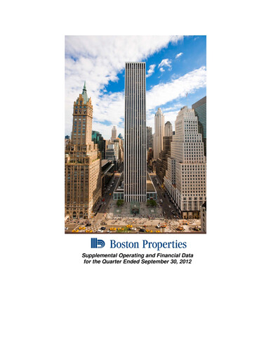 Thumbnail BXP, Inc.
 Quarterly Report 2012-q3