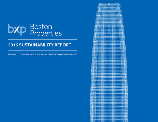 Thumbnail BXP, Inc.
 Sustainability Report 2016