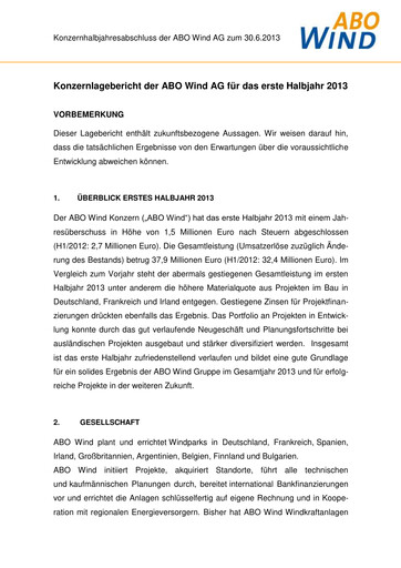 Thumbnail ABO Energy Half-year Report 2013-h1