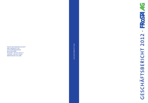 Thumbnail FRoSTA AG Annual Report 2012