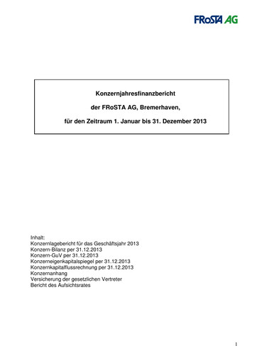 Thumbnail FRoSTA AG Financial Report 2013