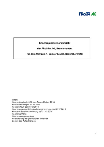 Thumbnail FRoSTA AG Financial Report 2018