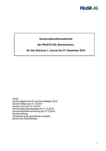 Thumbnail FRoSTA AG Financial Statement 2014