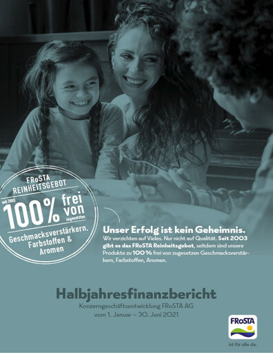 Miniature FRoSTA AG Rapport semestriel 2021-h1