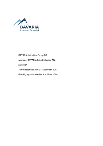Thumbnail BAVARIA Industries Group AG Financial Statement 2017