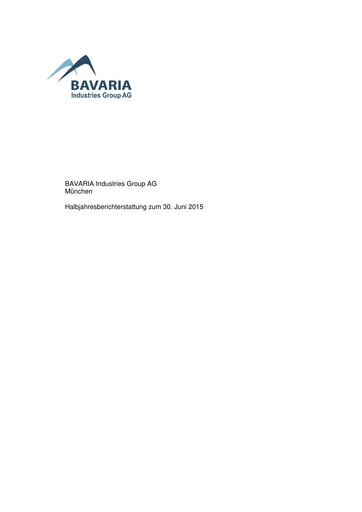 Thumbnail BAVARIA Industries Group AG Half-year Report 2015-h1