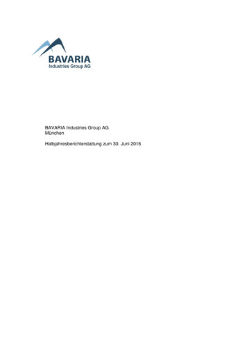 Thumbnail BAVARIA Industries Group AG Half-year Report 2016-h1