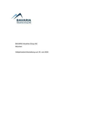 Thumbnail BAVARIA Industries Group AG Half-year Report 2022-h1