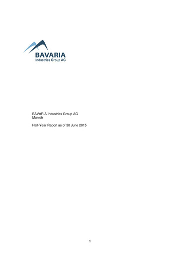 Thumbnail BAVARIA Industries Group AG Half-year Report 2015-h1