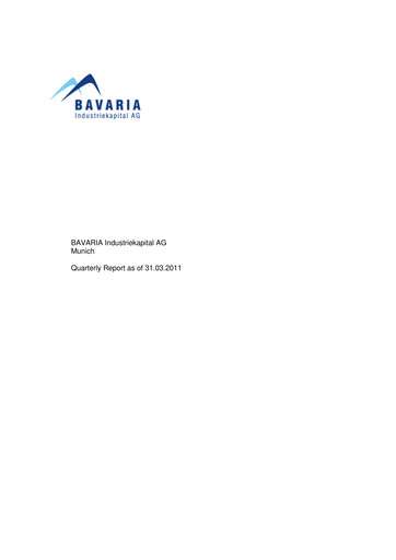 Thumbnail BAVARIA Industries Group AG Quarterly Report 2011-q1