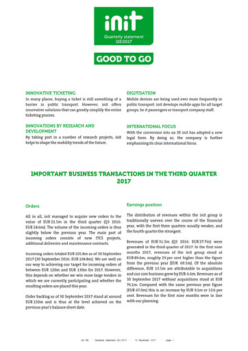 Thumbnail init innovation in traffic systems Quarterly Report 2017-q3