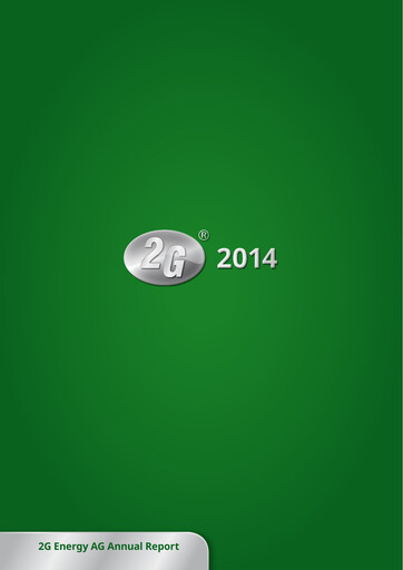 Thumbnail 2G Energy AG Annual Report 2014
