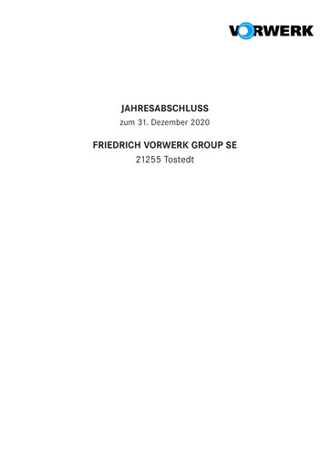 Thumbnail Friedrich Vorwerk Group Financial Statement 2020