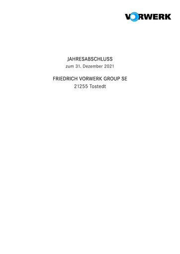 Thumbnail Friedrich Vorwerk Group Financial Statement 2021