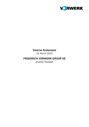 Thumbnail Friedrich Vorwerk Group Quarterly Report 2025-q1