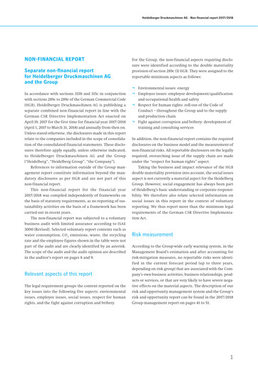 Thumbnail Heidelberger Druckmaschinen Sustainability Report 2017-2018