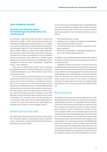 Thumbnail Heidelberger Druckmaschinen Sustainability Report 2020-2021