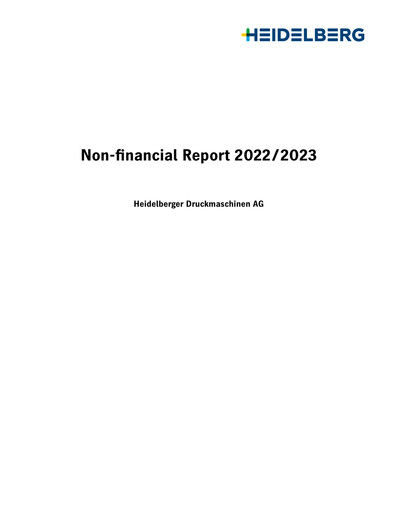 Thumbnail Heidelberger Druckmaschinen Sustainability Report 2022-2023