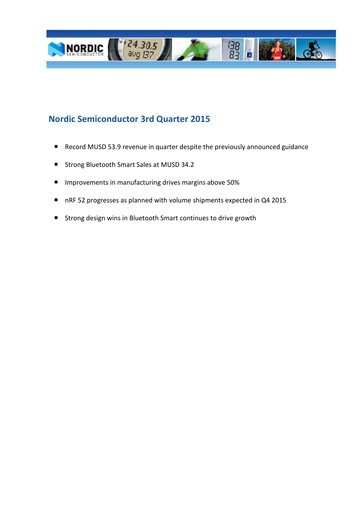 Miniature Nordic Semiconductor
 Rapport trimestriel 2015-q3