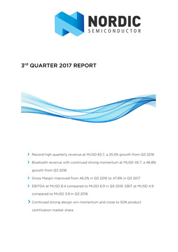 Miniature Nordic Semiconductor
 Rapport trimestriel 2017-q3