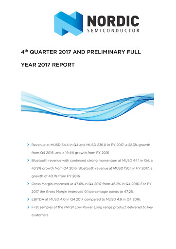 Miniature Nordic Semiconductor
 Rapport trimestriel 2017-q4
