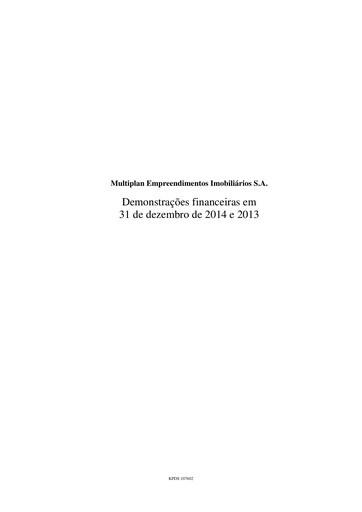 Thumbnail Multiplan Empreendimentos Imobiliários Financial Statement 2014