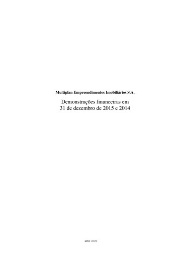 Thumbnail Multiplan Empreendimentos Imobiliários Financial Statement 2015