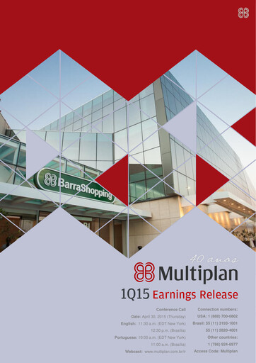 Thumbnail Multiplan Empreendimentos Imobiliários Quarterly Report 2015-q1