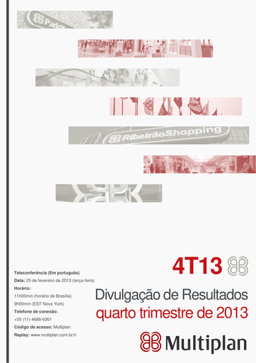 Thumbnail Multiplan Empreendimentos Imobiliários Quarterly Report 2013-q4