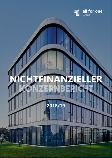 Thumbnail All for One Group Sustainability Report 2018-2019