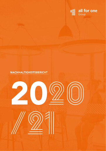 Thumbnail All for One Group Sustainability Report 2020-2021