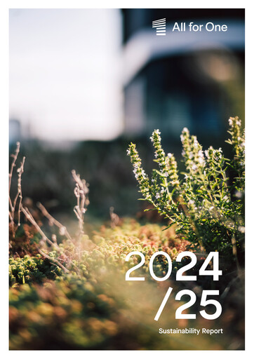 Thumbnail All for One Group Sustainability Report 2024-2025