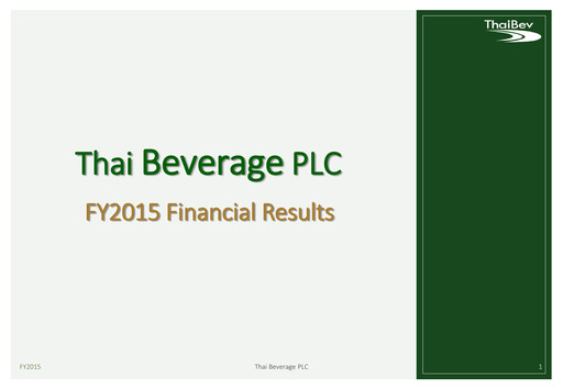 Thumbnail Thai Beverage
 Financial Report 2015